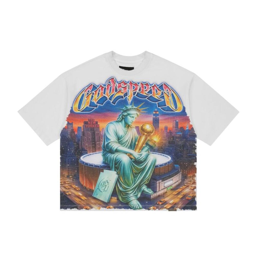 Godspeed Crew Neck T-Shirt Finally Mens White FINALLY-CREW NECK T-SHIRT